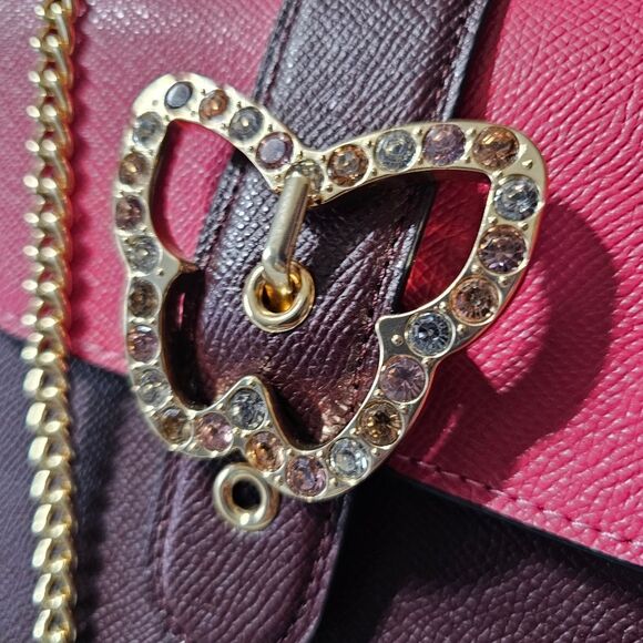Coach Gemma Butterfly Crossbody Purse with Pave set Rhinestones - Picture 2 of 8